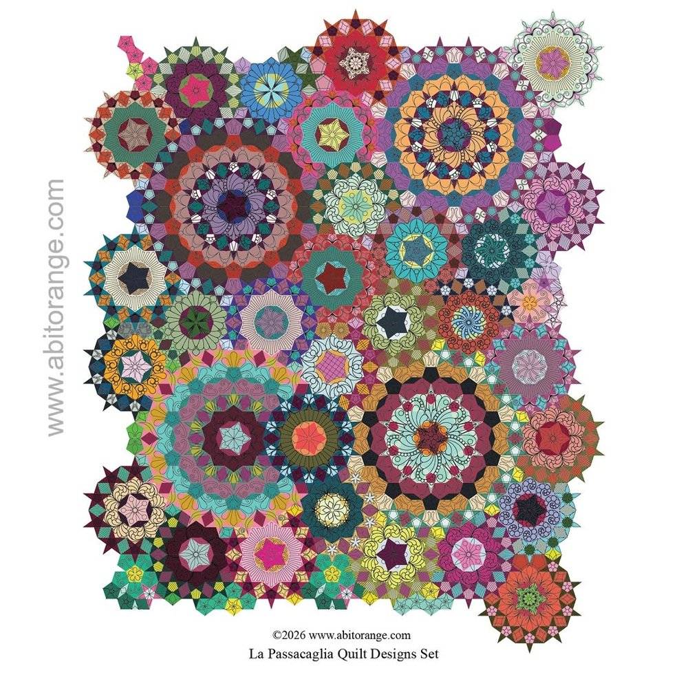 Vibrant Geometric Mandala Quilt Project