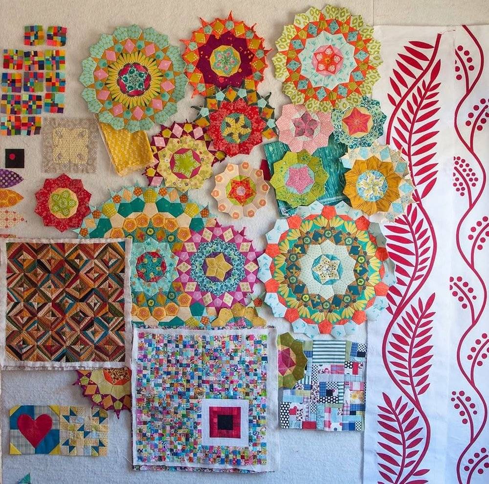 Vibrant Geometric Paper Piecing Quilt Blocks