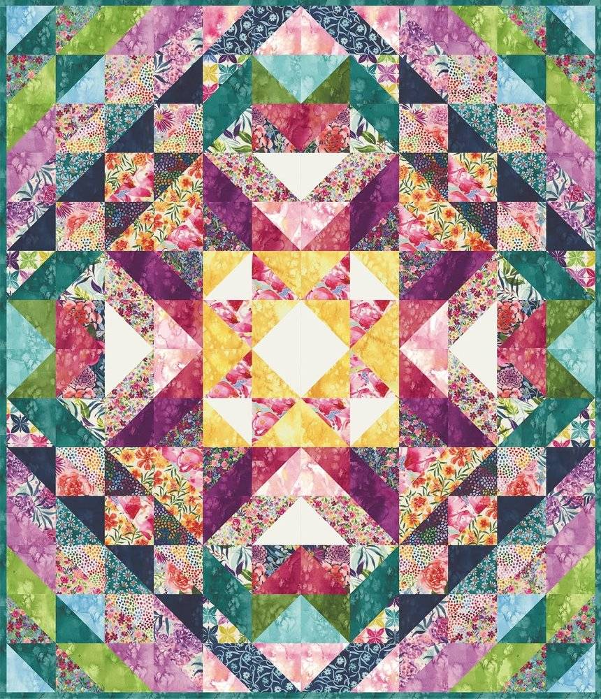 Vibrant Paper Pieced Quilt Design