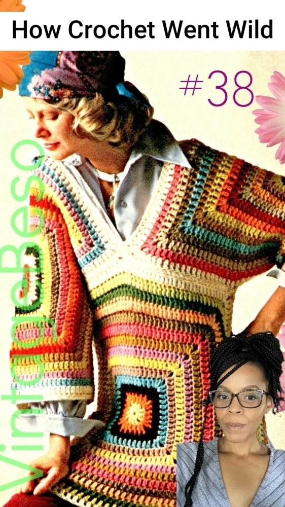Vibrant Striped Granny Square Crochet Tunic