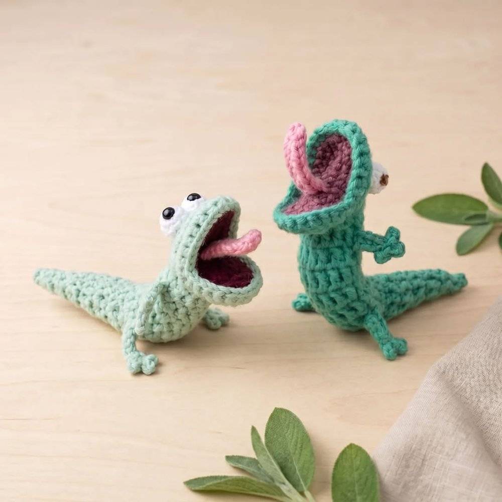 Whimsical Amigurumi Lizard Crochet Pals