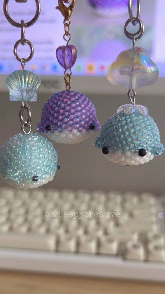Whimsical Beaded Whale Charms Craft