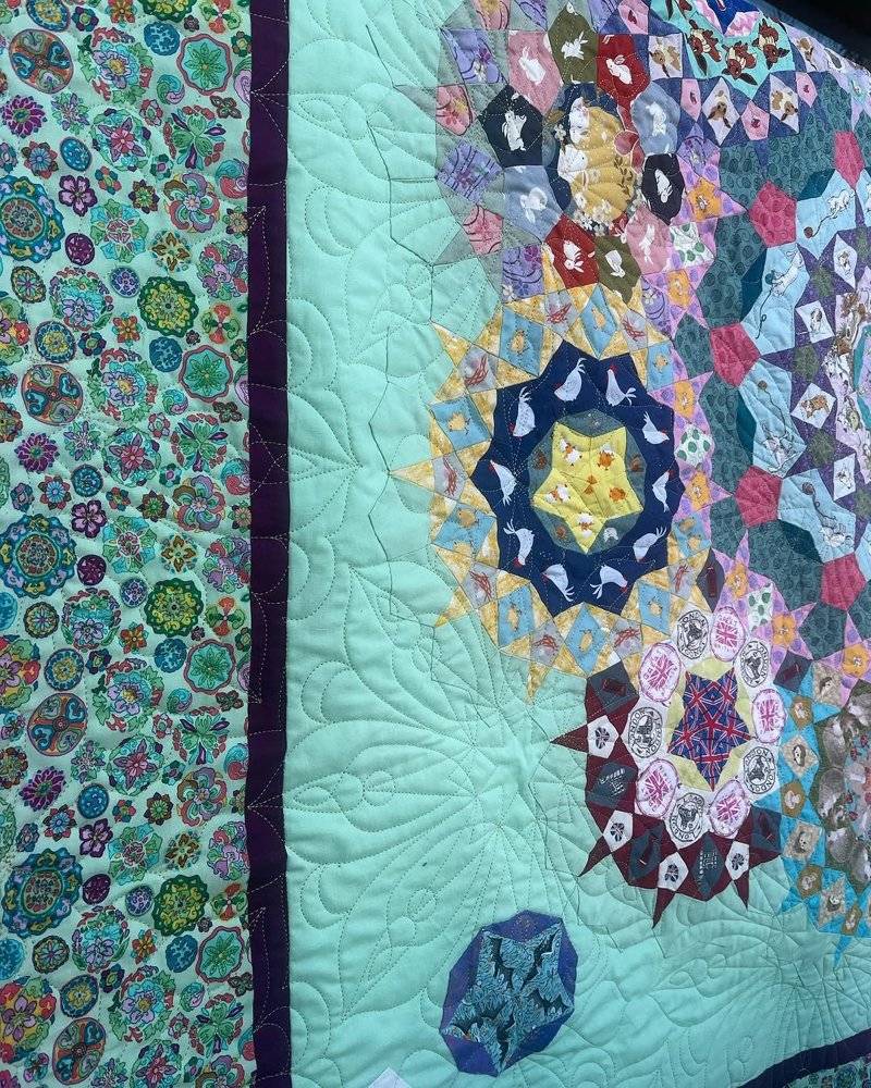 Whimsical Geometric Patchwork Quilt