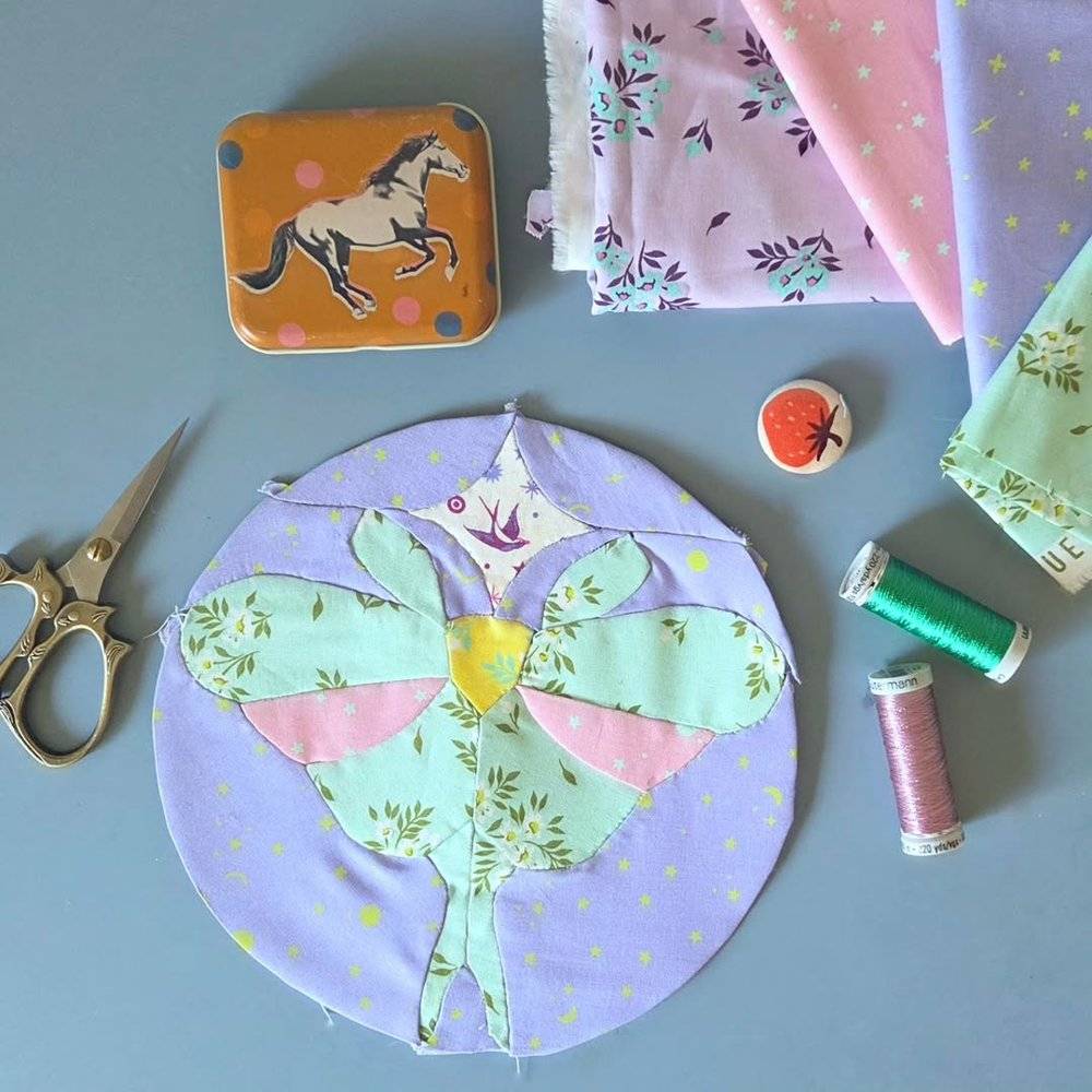 Whimsical Moth English Paper Piecing Project