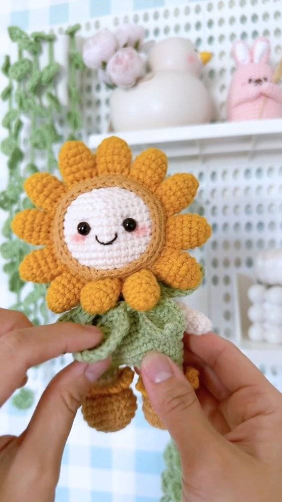Whimsical Sunflower Fairy Crochet Doll