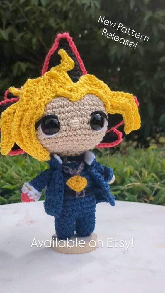 Yu-Gi-Oh! Yugi Muto Amigurumi Crochet Doll
