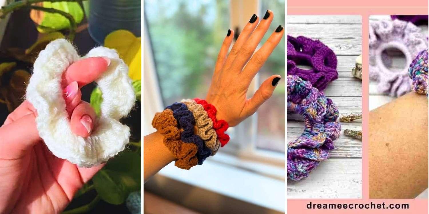 35 Crochet Hair Scrunchies Patterns