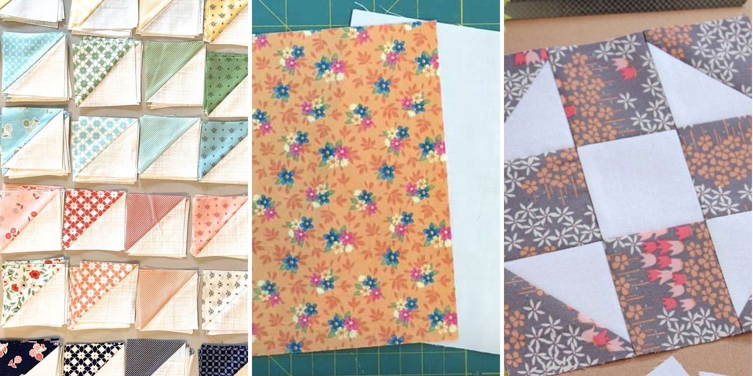 19 Scrappy Half Square Triangle Quilts Patterns