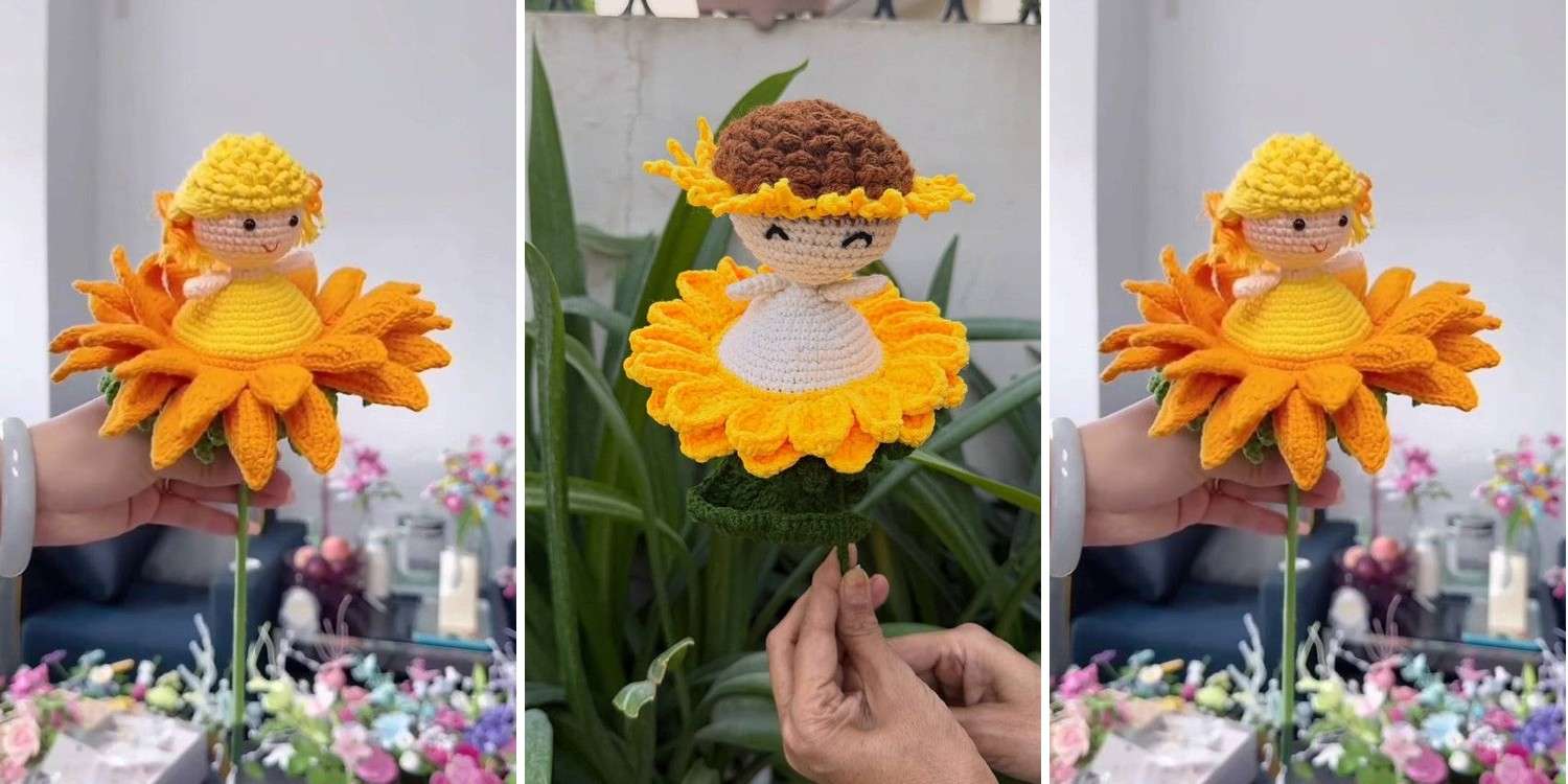 27 Sunflower Fairy Doll Crochet Patterns