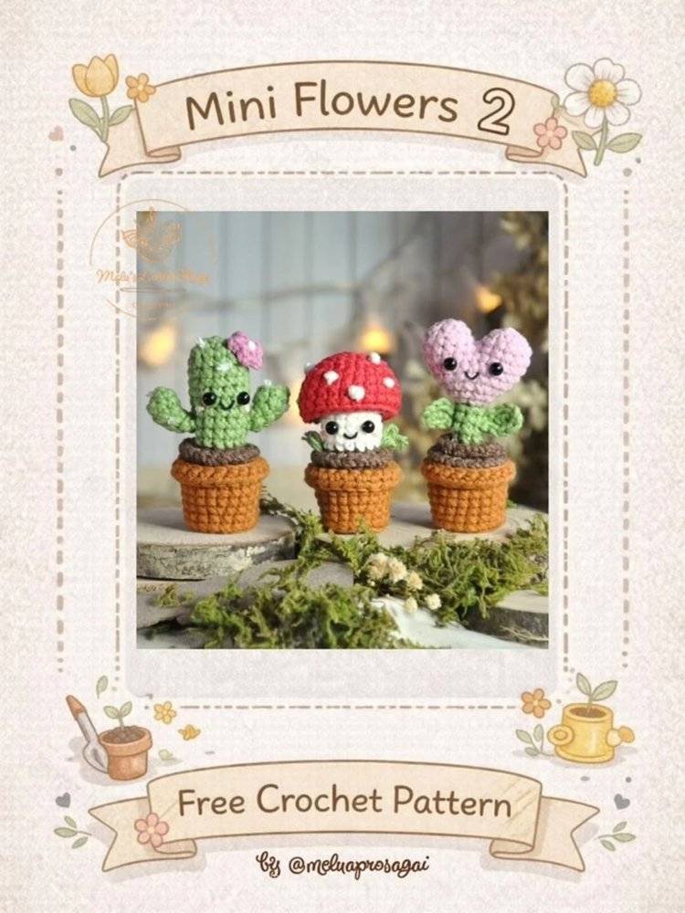 Adorable Amigurumi Mini Potted Plants Crochet Project