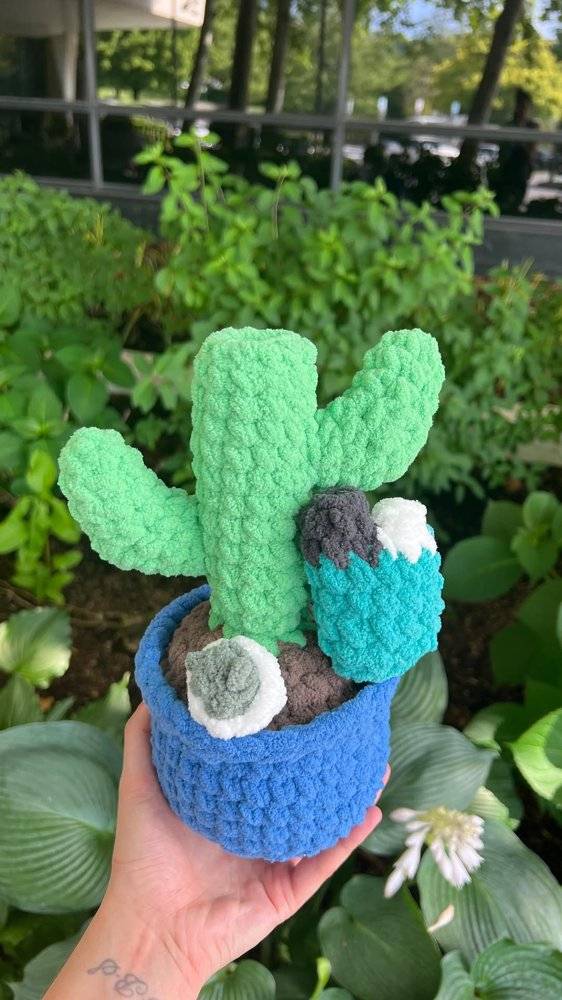 Amigurumi Plush Cactus in a Pot Project