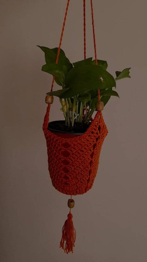 Boho Crochet Plant Hanger Project