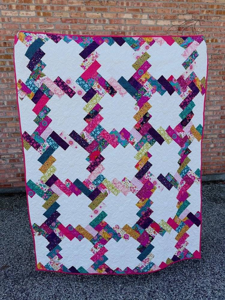 Bright Floral Patchwork Quilt Project