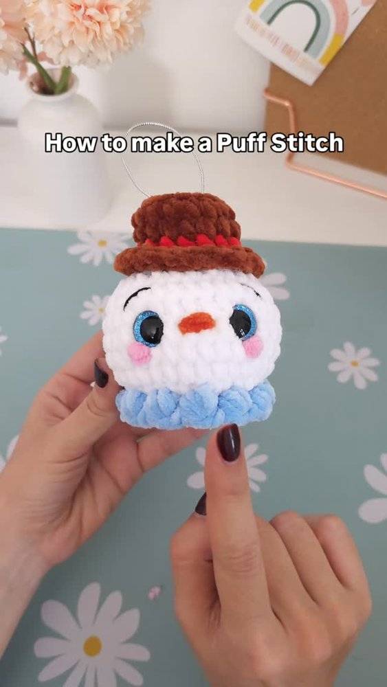 Charming Crochet Snowman Ornament