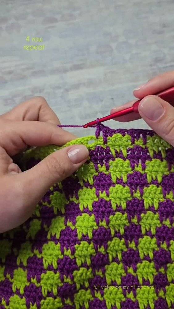 Chunky Houndstooth Crochet Bag Pattern