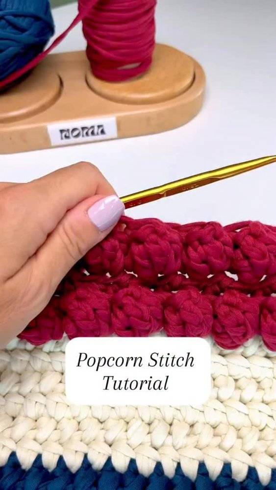 Chunky Popcorn Stitch Crochet Tutorial