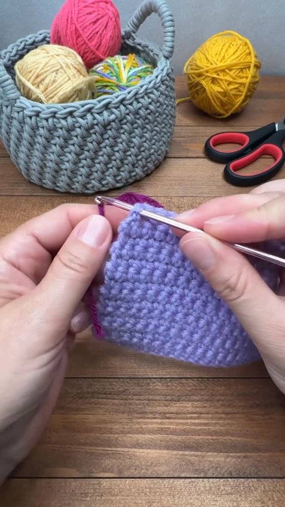 Chunky Textured Crochet Storage Basket