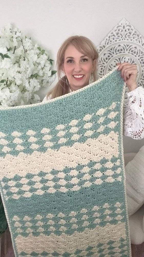 Coastal Wave Crochet Afghan
