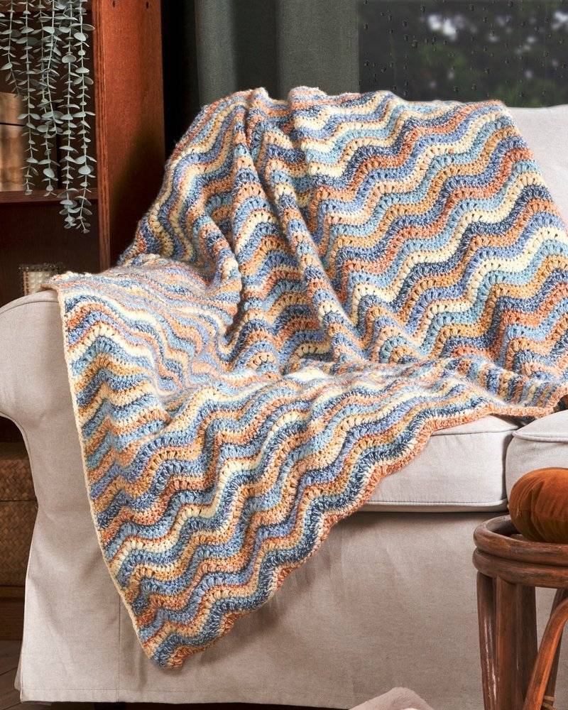 Colorful Chevron Crochet Blanket Project