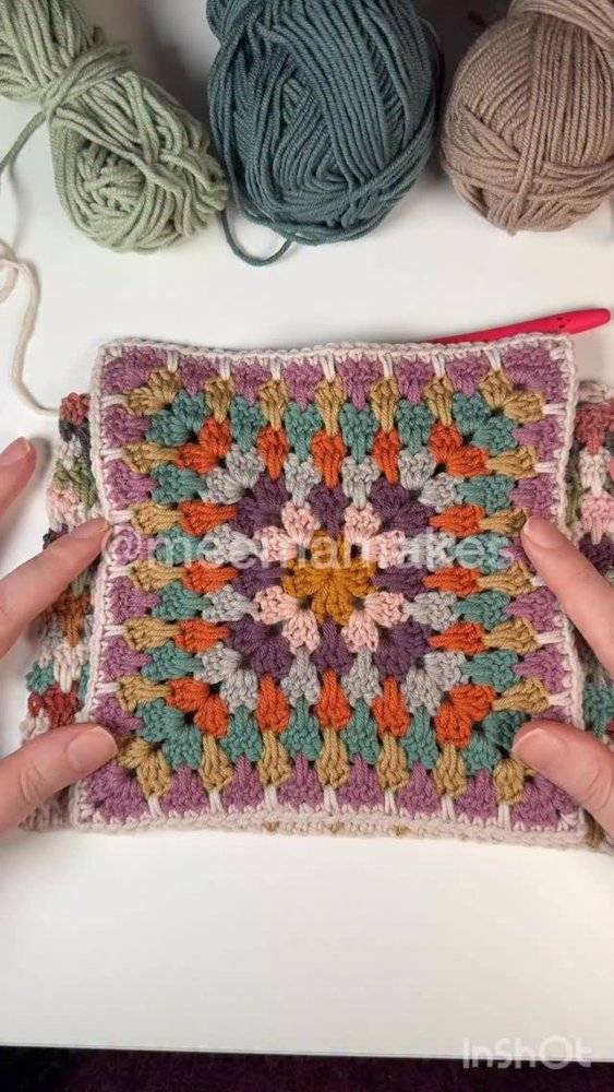 Colorful Crochet Granny Square Project