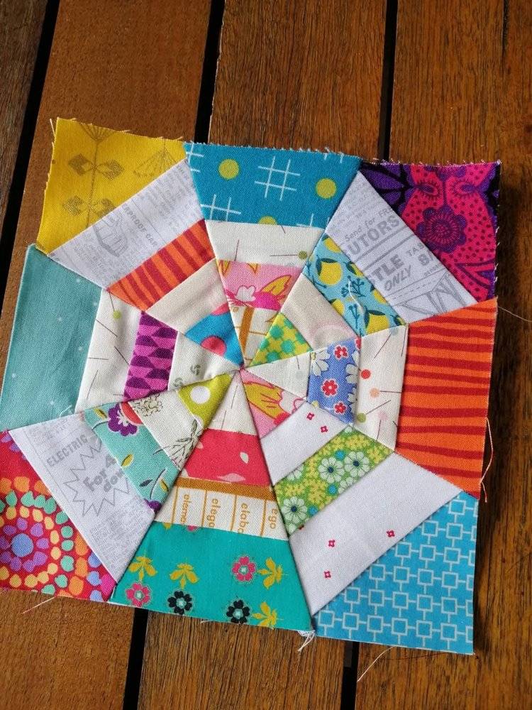 Colorful Patchwork Fabric Block Craft