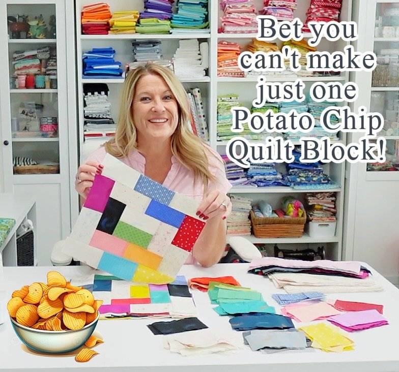 Colorful Potato Chip Quilt Block Sewing Project