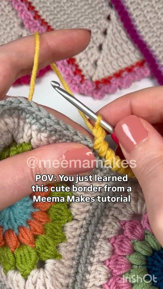 Colorful Textured Crochet Border Project