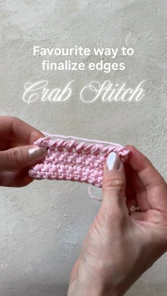 Crochet Crab Stitch Edging Tutorial