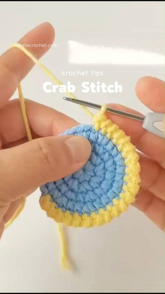 Crochet Crab Stitch Edging Tutorial