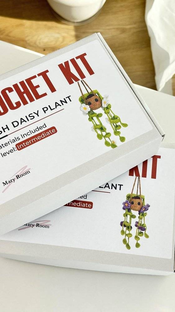 Crochet Daisy Plant Hanging Decor Kit