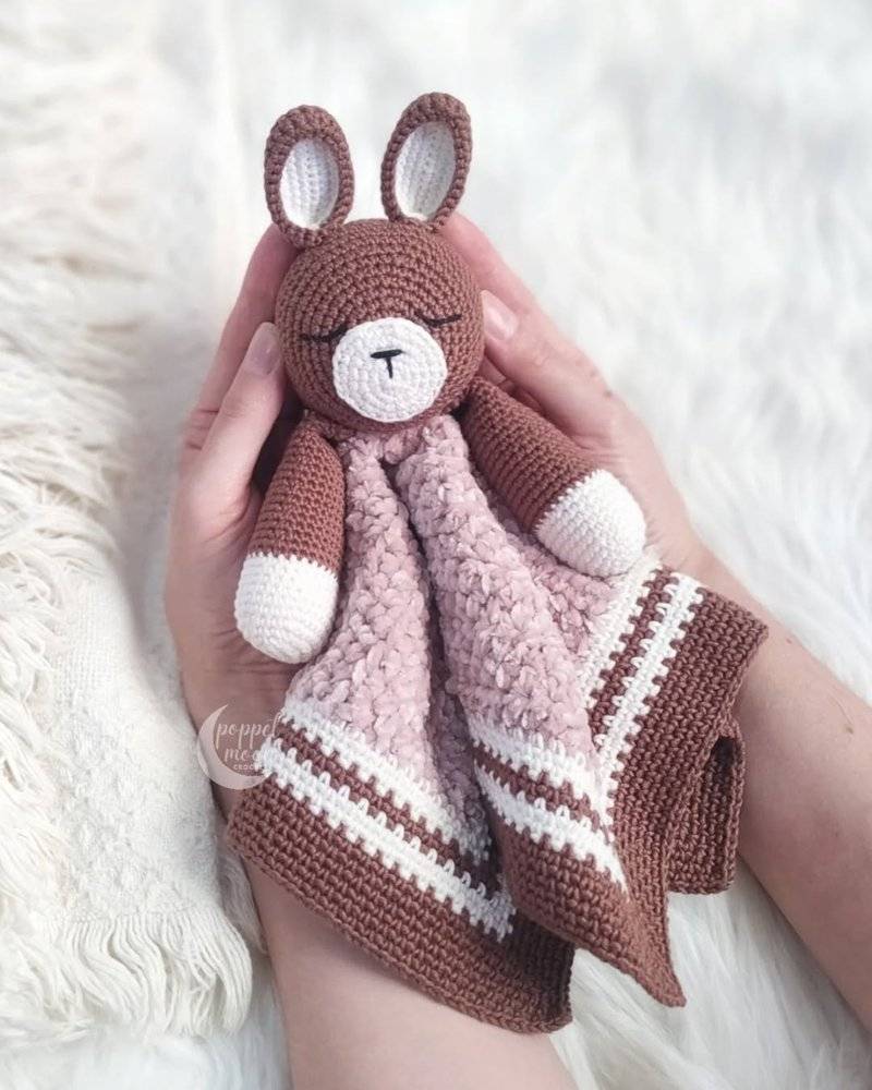Crochet Deer Lovey Security Blanket Project