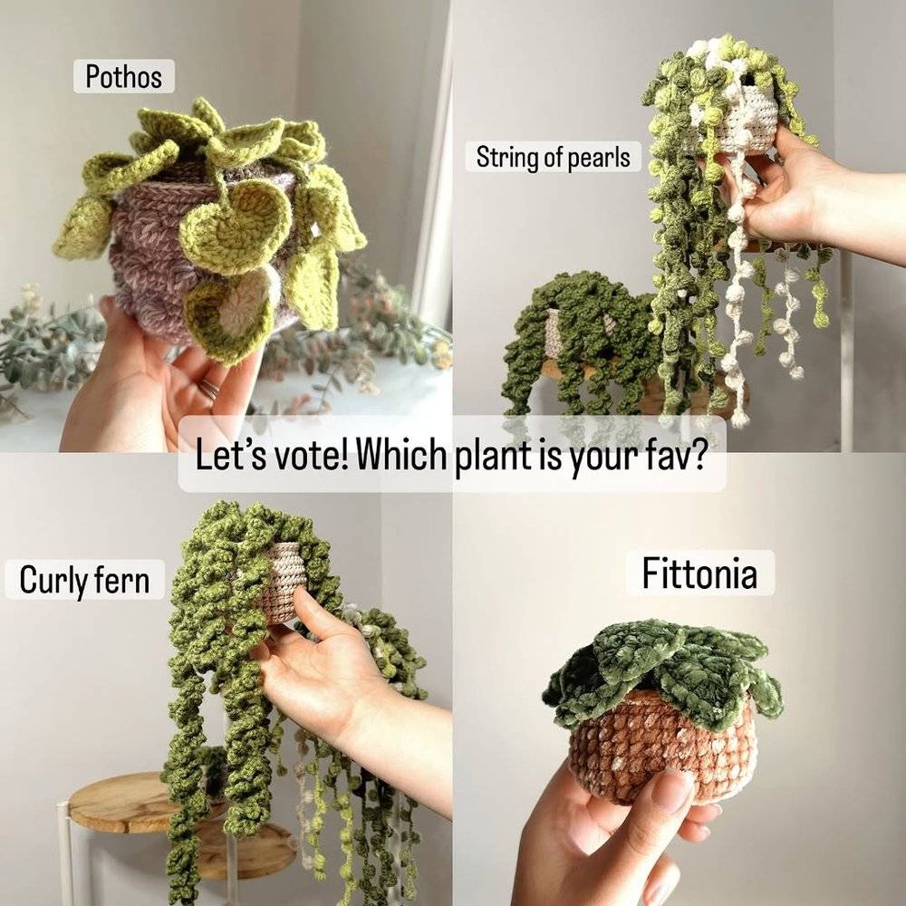 Crochet Faux Potted Plants
