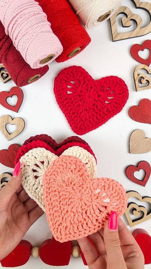 Crochet Heart Applique Project