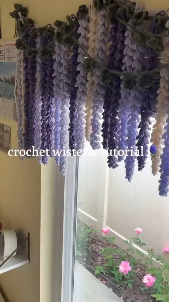 Crochet Wisteria Garland Decor