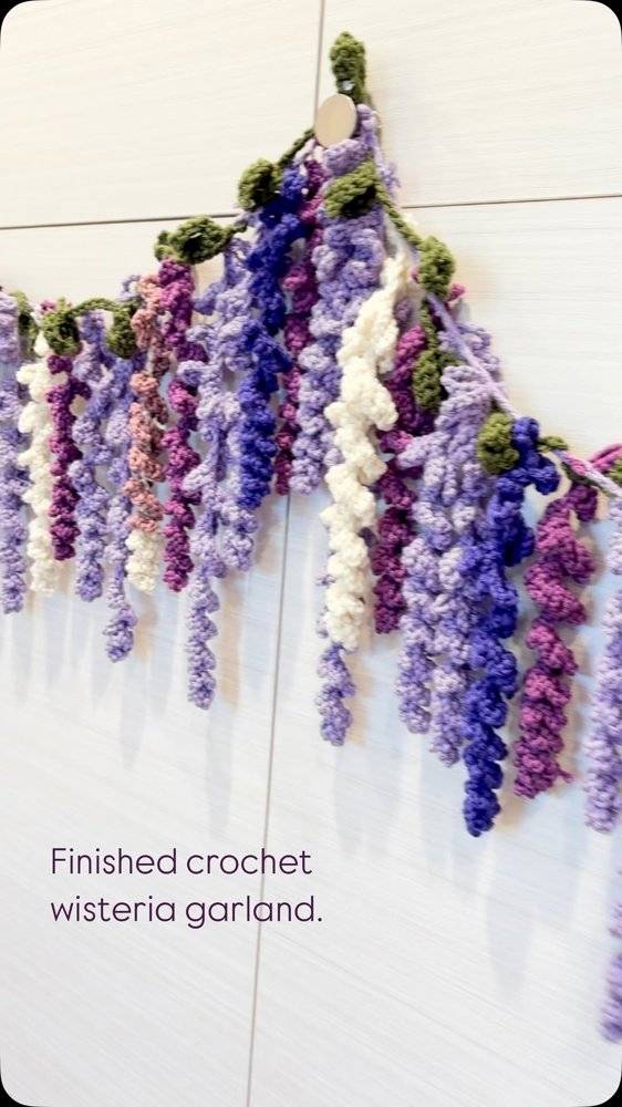 Crochet Wisteria Garland Decoration