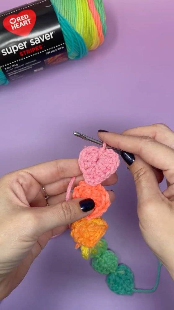 Crocheted Heart Garland Project