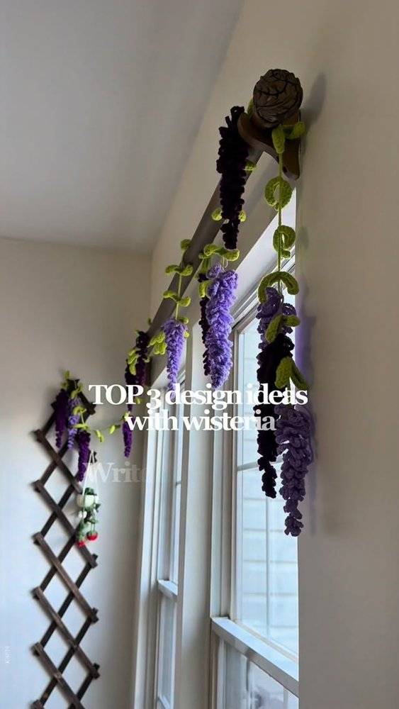 Crocheted Wisteria Garland Decor