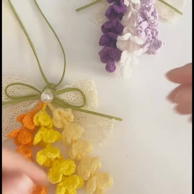 Crocheted Wisteria Garland Decoration