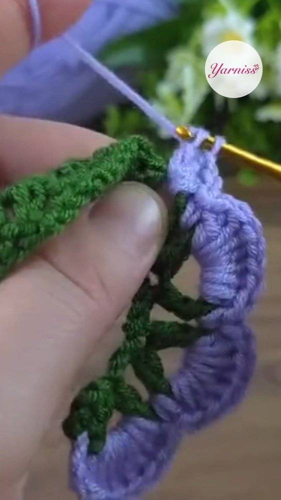 Delicate Crochet Flower and Leaf Appliqué