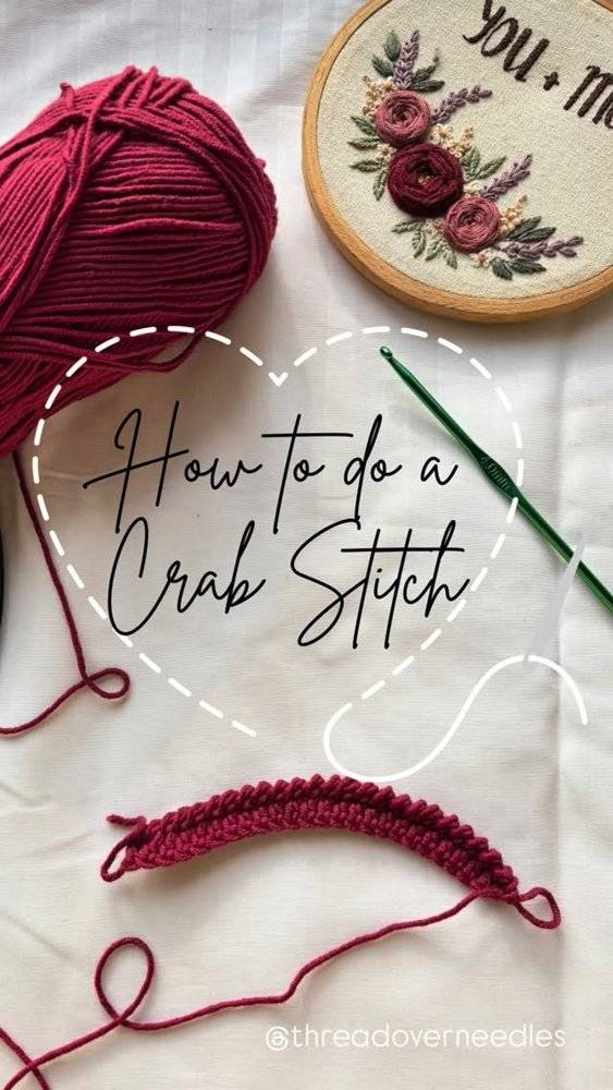Demonstration of the Crochet Crab Stitch