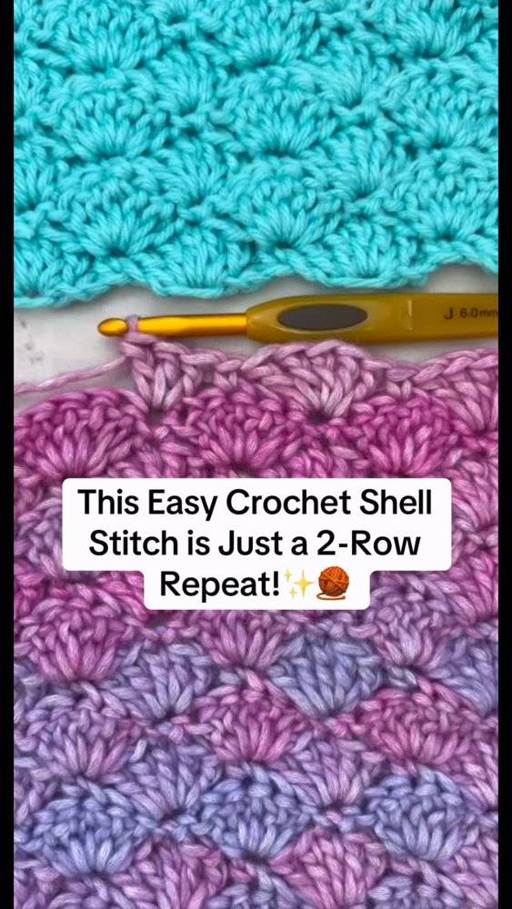 Easy Crochet Shell Stitch Pattern
