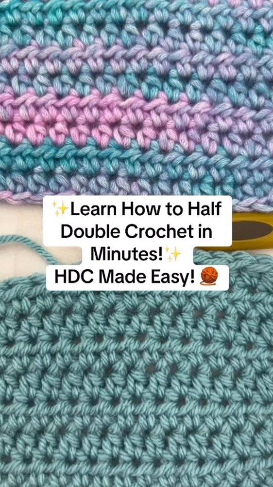 Easy Half Double Crochet Stitch Tutorial