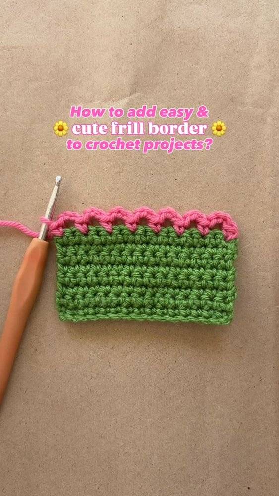 Easy & Cute Frill Border Crochet Tutorial