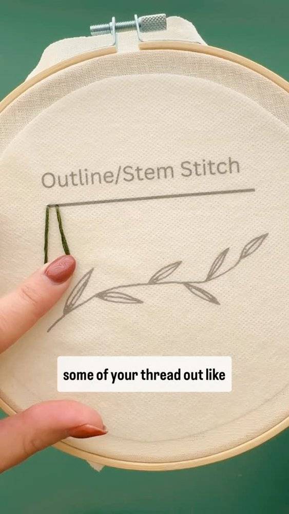 Embroidery Outline and Stem Stitch Tutorial