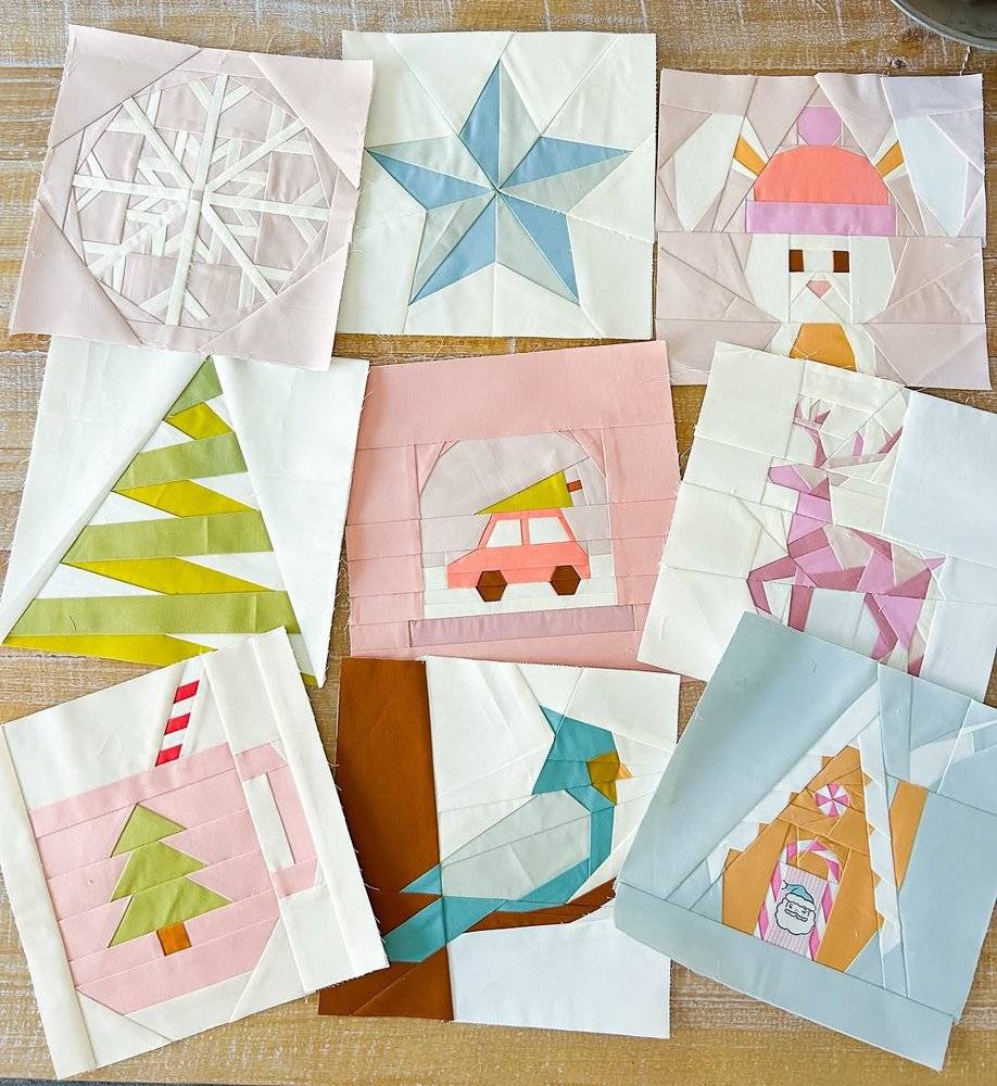Festive Patchwork Quilt Blocks