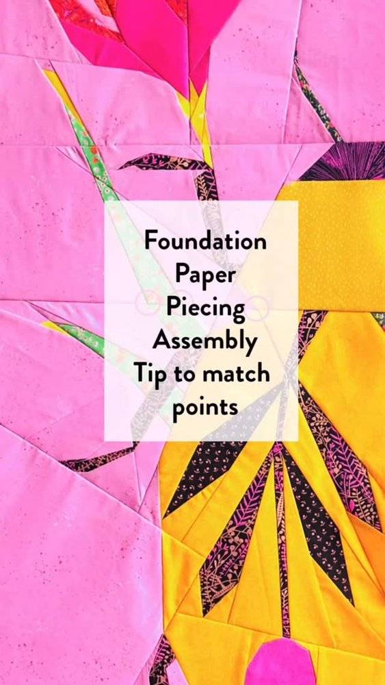 Foundation Paper Piecing Floral Quilt Block