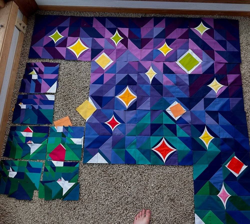 Geometric Starburst Quilt Blocks