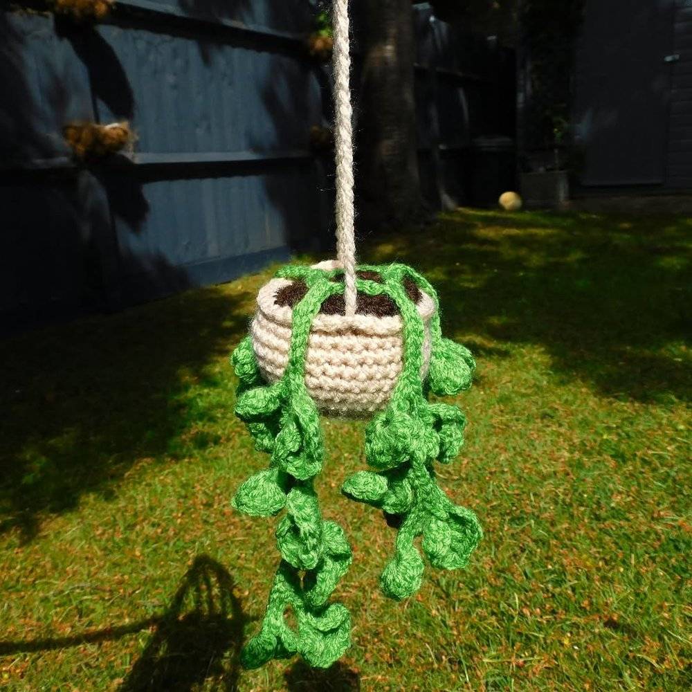 Hanging Crochet Plant Pot Decor