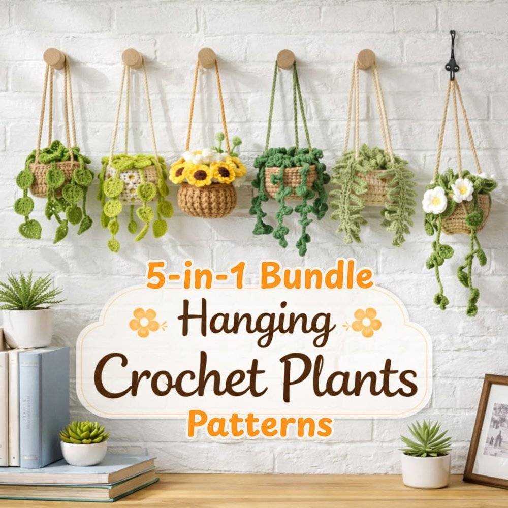 Hanging Crochet Plant Pot Decor