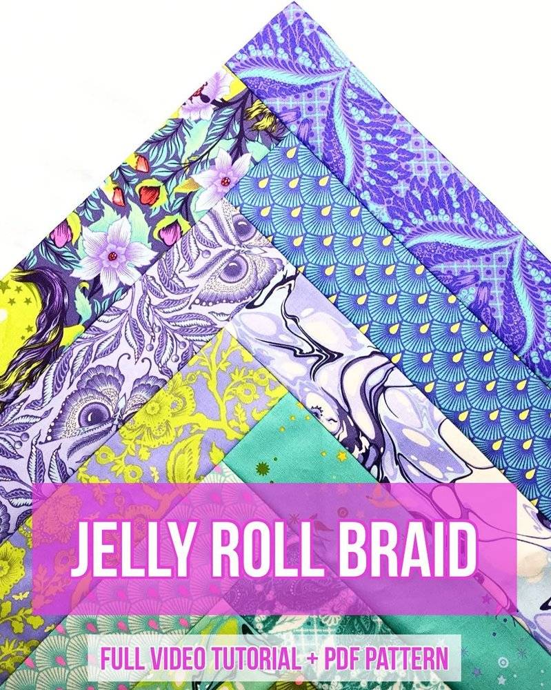 Jelly Roll Braid Quilted Fabric Project